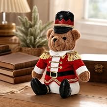 Nutcracker Style Christmas Soldier Teddy Bear Desktop Ornament