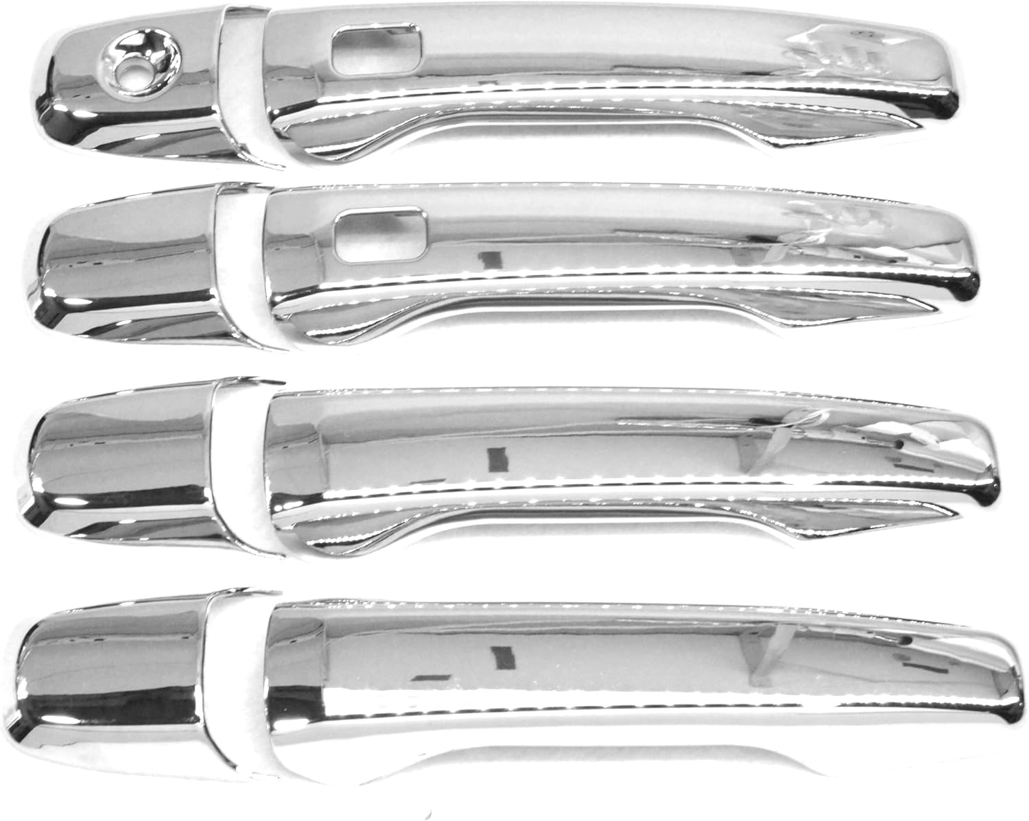 Trim Illusion Snap On Chrome Car Door Handle Cover Trim Compatible with Ford Explorer 2011-2019 with Push Smart Key or Keyless Sensor, DH287