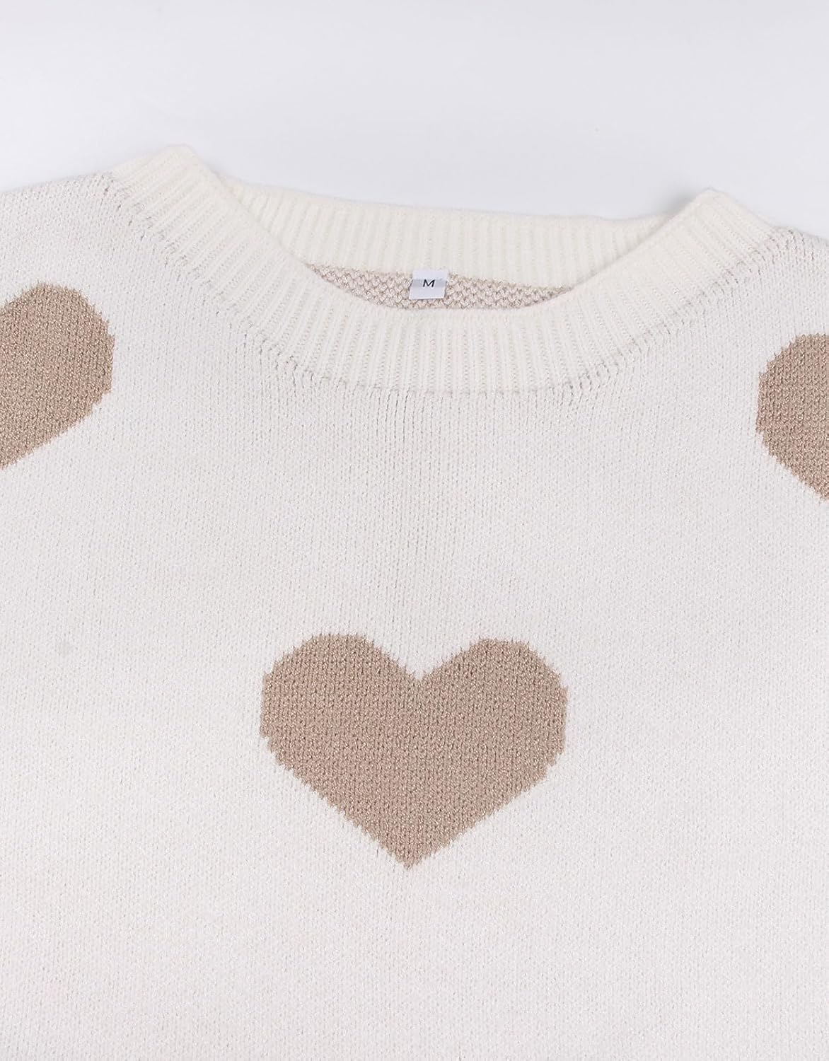 Alsol Lamesa Women's Cute Heart Sweater Crew Neck Long Sleeve Pullover Valentines Sweaters for Women - Image 7