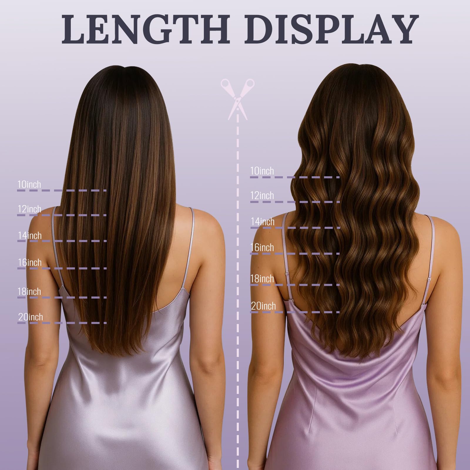Amazon.com : Fshine Wire Hair Extensions Real Human Hair 14  display picture 2