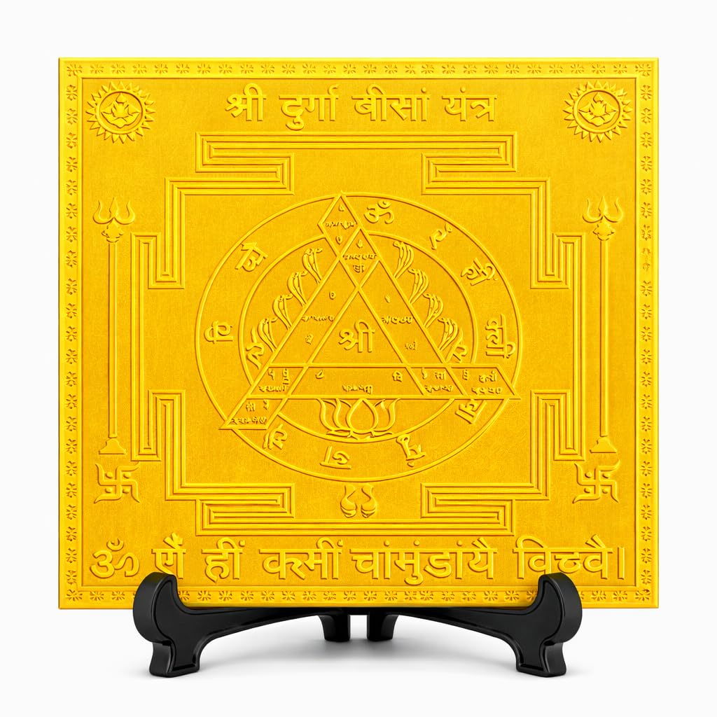 Yantra Durga Bisa amuleto espiritual de cobre y oro para meditación yoga y vastu
