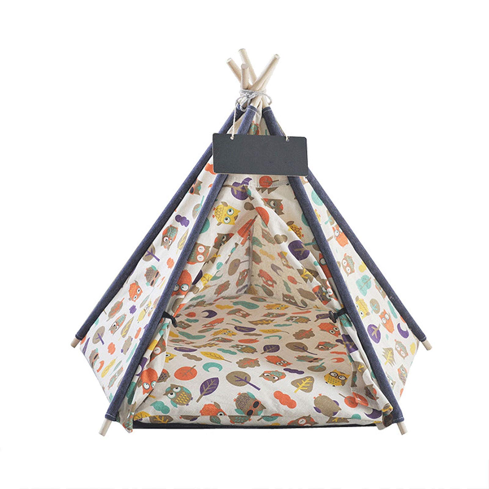 Maison tipi pour chien et chat tente de couchage avec lit