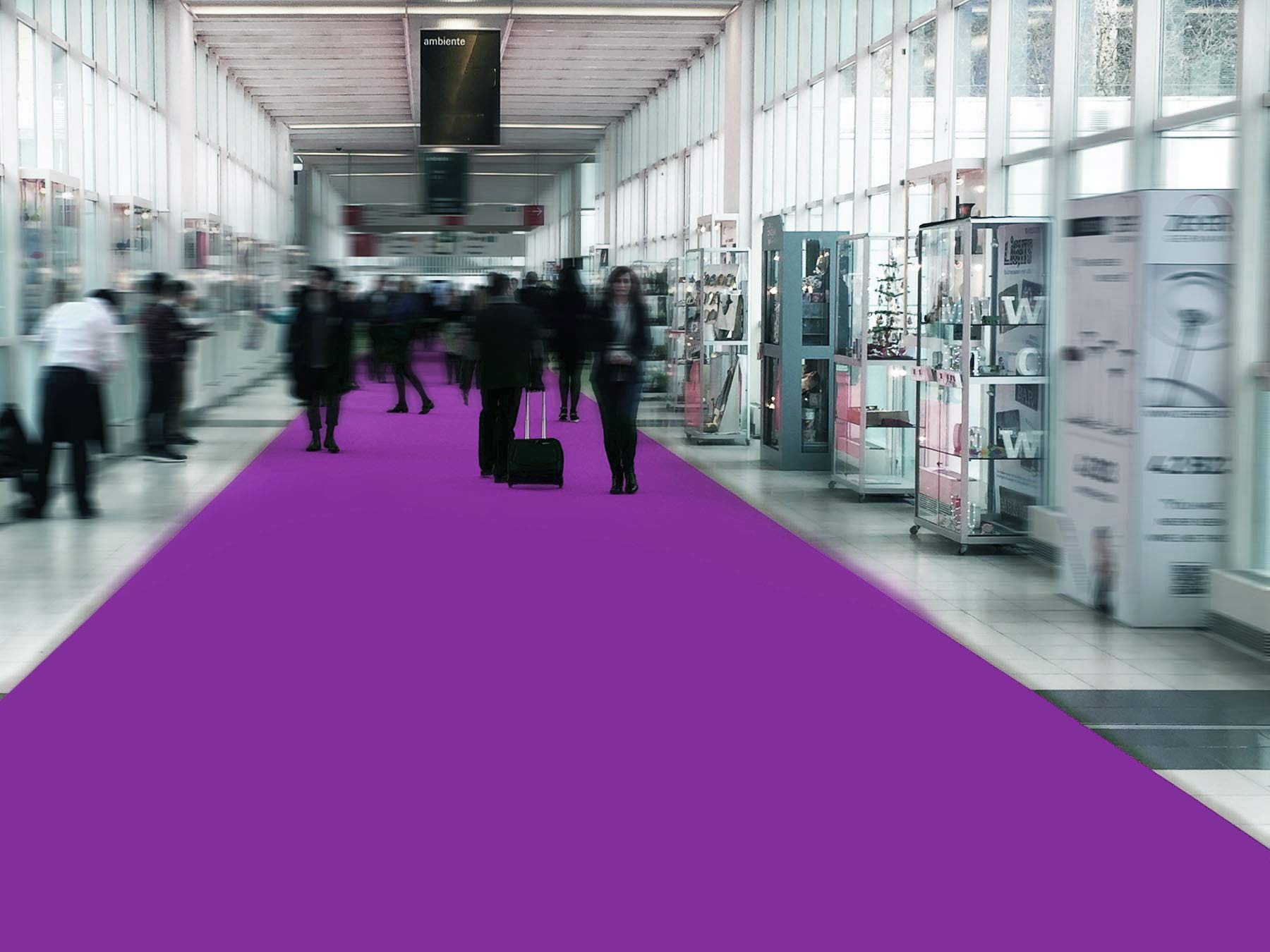 Primaflor Hochzeitsläufer Podium | Magenta | 200x400 cm | 2 mm hoch | B1 CFL-S1 | Nadelvlies Meterware | rutschsicherer Event-Teppich für Trauung, Hochzeit, Empfang & Feier