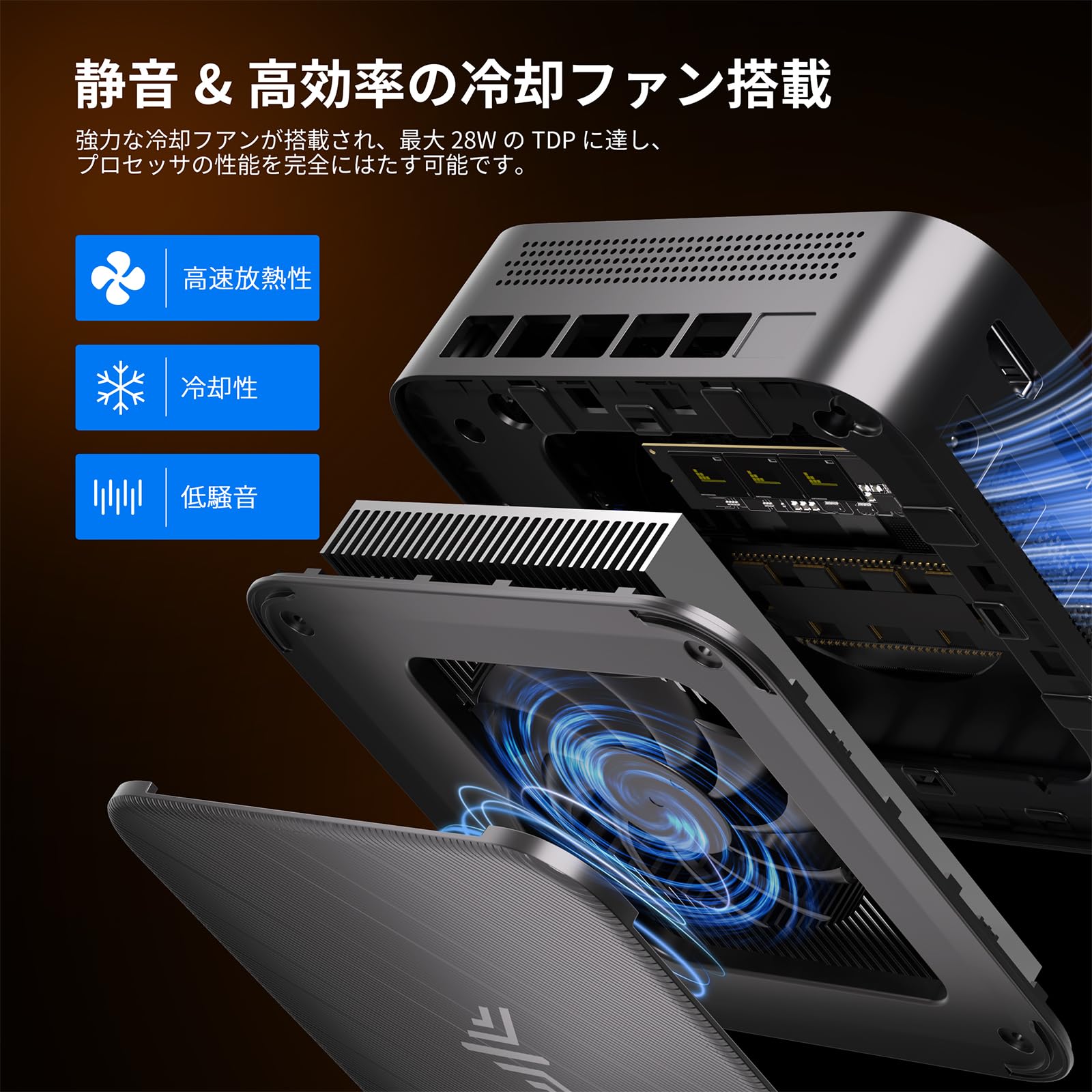 Amazon.co.jp: Nipogi ゲーミング AMD Ryzen7 5700U ミニpc 新版小型pc 