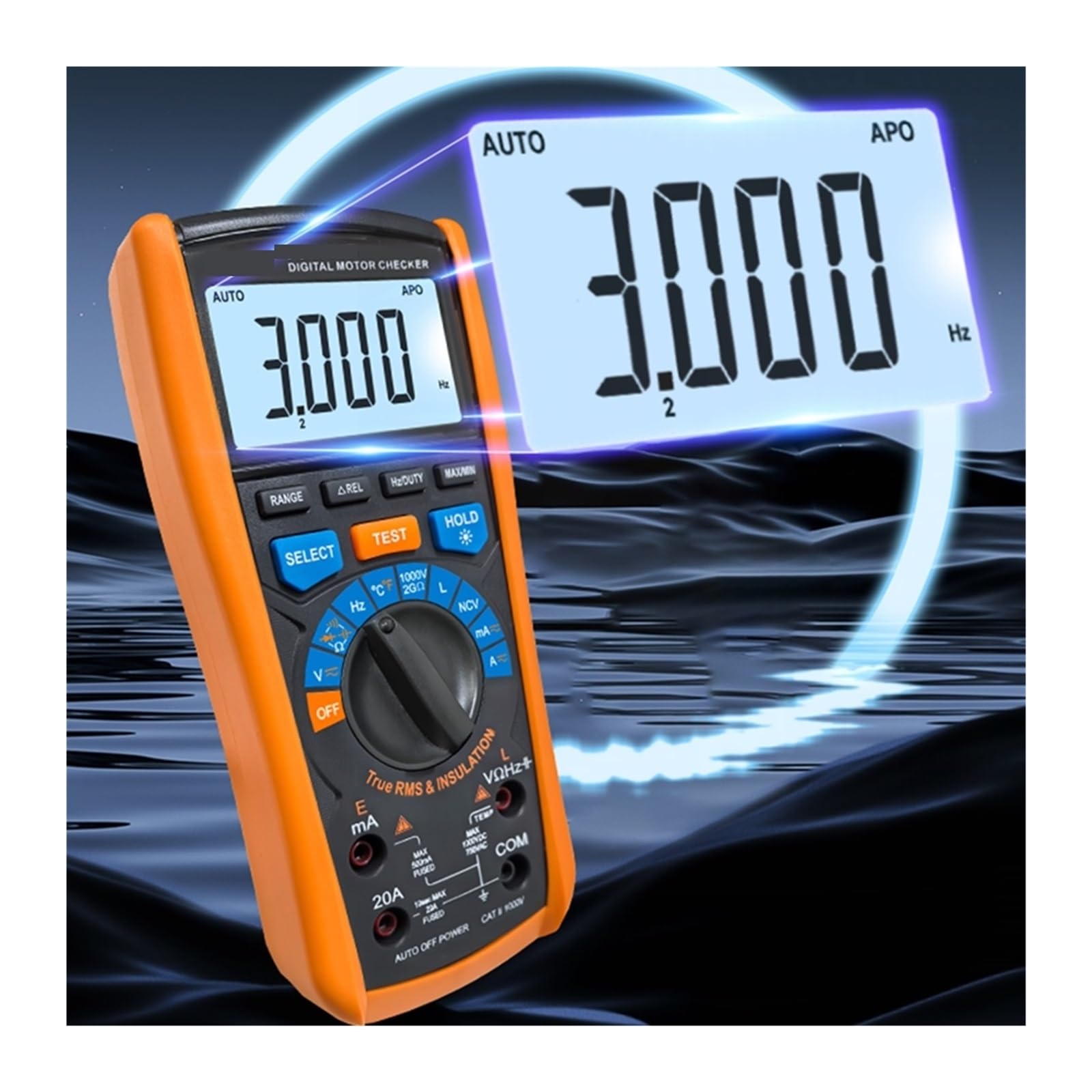 Cyfrowy Tester Rezystancji Izolacji Silnika VC4060 2000 Omów Megaomomierz True RMS AC DC Multimetr Alarmowy Przytrzymanie Danych