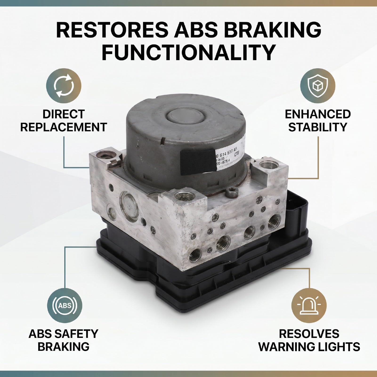 Zamiana Modułu Sterującego ABS dla 7 Vii 5g1 Be1 | OEM 5Q0614517BJ, 10022008274 10091603783 Przywraca bezpieczeństwo hamowania ABS, zwiększona stabilność jazdy, łatwy montaż