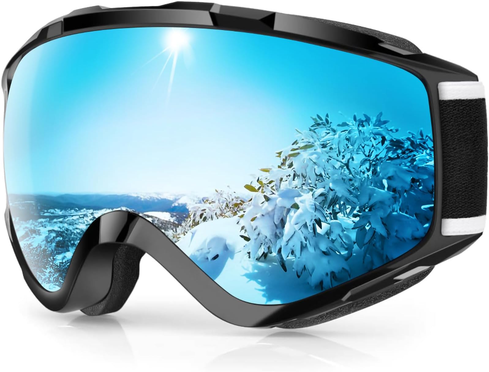 Findway Ski Goggles, Skiing Goggles For Snowboard Jet Snow, For Women Men Ladies Youth Teen OTG Over Helmet Compatible, Anti-fog 100% UV Protection, Anti-glare Ski Goggles, For Skiing Snowboarding
