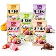 6 Flavors Home Ice Cream Mix Kit - Easy Homemade Strawberry Chocolate Vanilla Matcha Sundaes & Cones Recipe Powder Packets