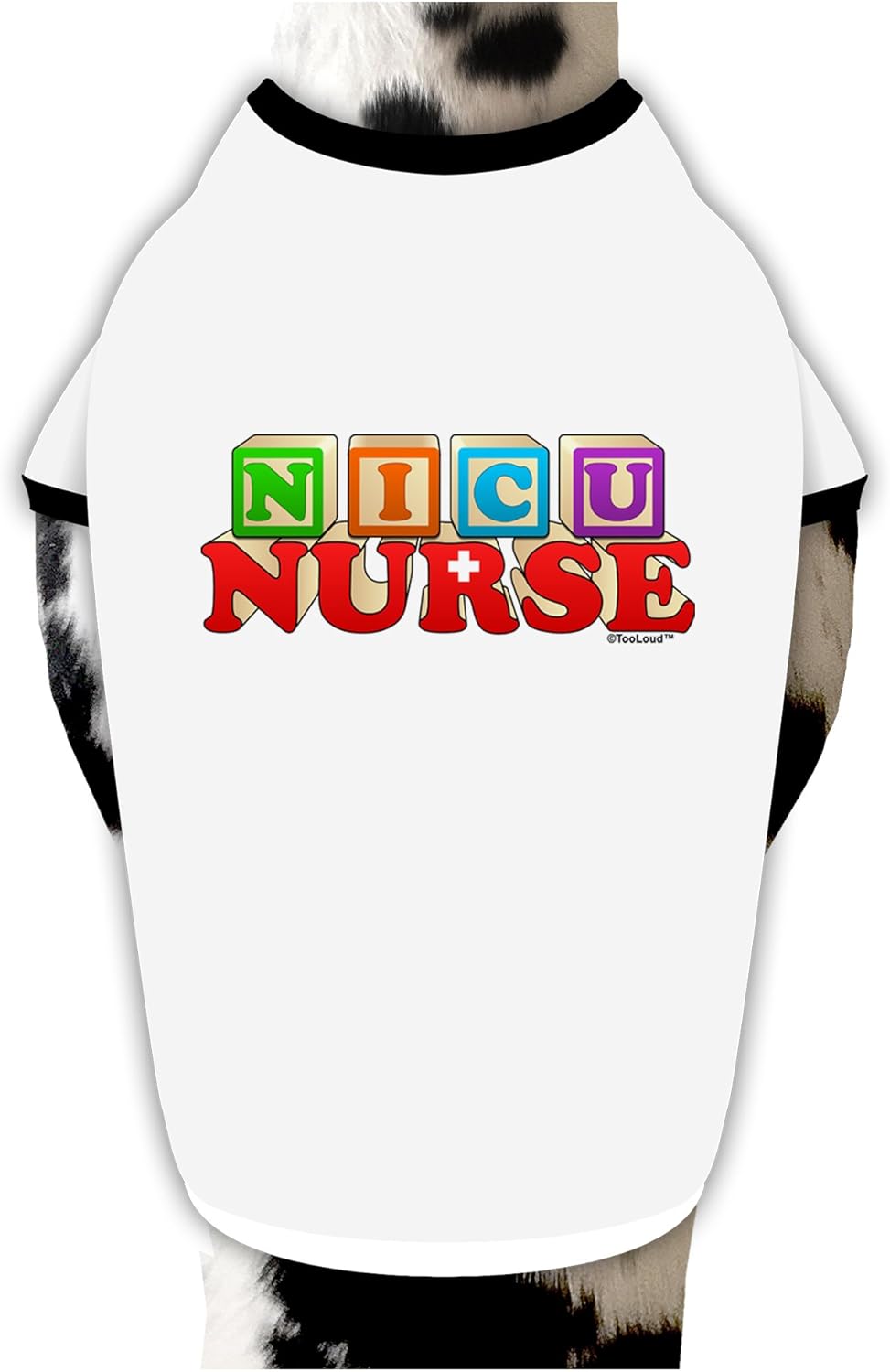 TOOLOUD Nicu Nurse Dog Shirt White with Black XL