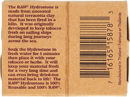 Miniatura 2 de RAW 18324 Piedra humidificadora de terracota natural Hydrostone - Pantalla de 1.4 in de diámetro - 20, loza de barro