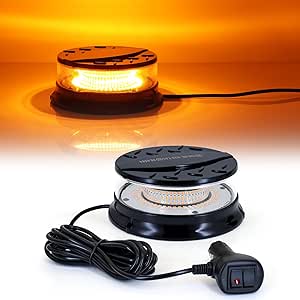 Dinfu Rondom licht 12 V geel zwaailicht led magneet met 16 modi