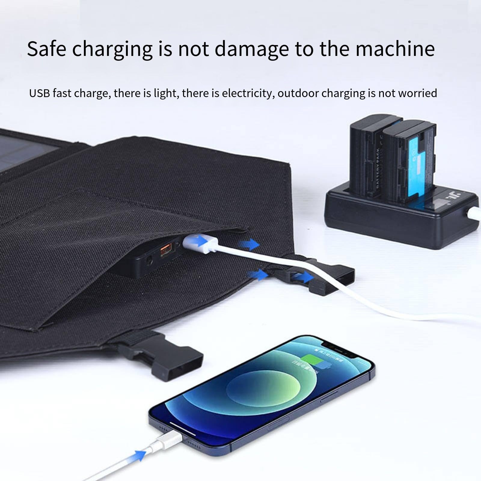 100W/300W extérieur Portable solaire sac pliant voiture panneau solaire panneau de charge système de production d'énergie solaire,100W