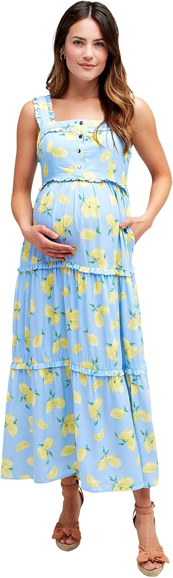 Amazon.com: NOM Vestido de maternidad Emma de maternidad, XS, Estampado  limón : Ropa, Zapatos y Joyería