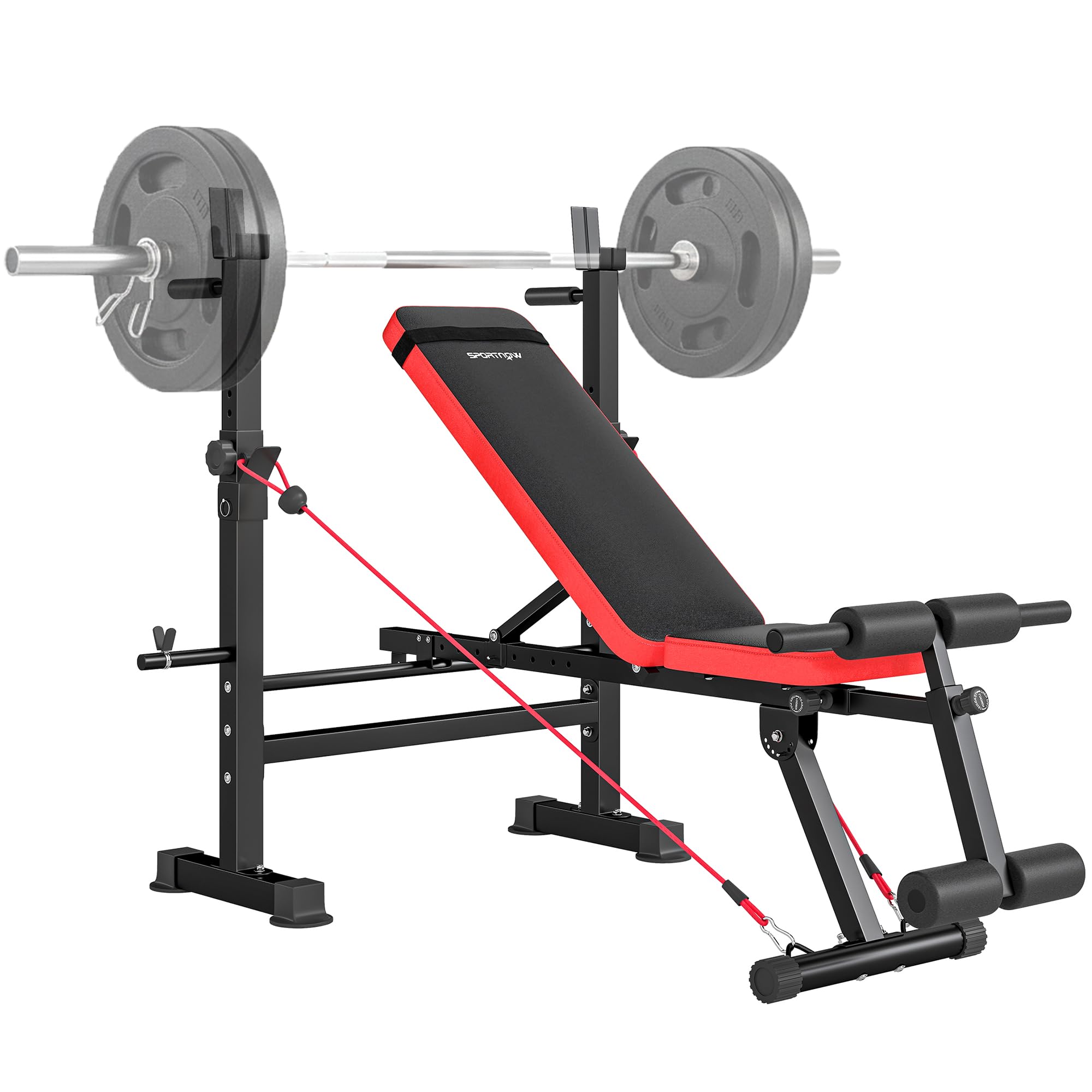 SPORTNOW 420KG Weight Bench with Adjustable Bench Press Rack and