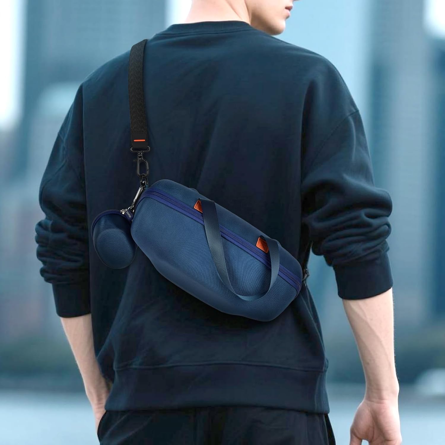 Case Compatible with JBL Xtreme 4/3 Portable Waterproof Wireless Bluetooth Speaker. Travel Carrying Storage Organizer with Holder for Adapter (Box Only) -Black - Image 7