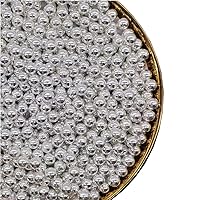 Vista 5 de Gránulos comestibles de perlas, chispas para pasteles, chispas de galletas, perlas de azúcar, perlas de caramelo comestibles, 4.59 oz, 4.6 onzas