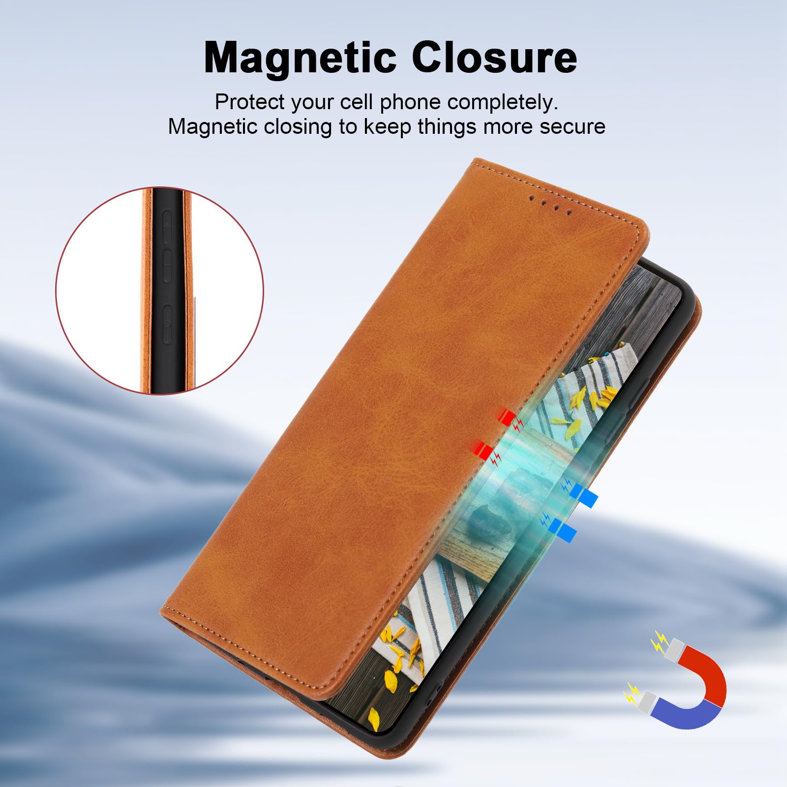 Porte-cartes étui IPhone Étui Portefeuille IPhone 12/12 Pro ZYIMOU - Cuir PU Flip Avec Emplacements Cartes | Support Magnétique Etui Iphone 12