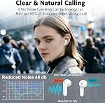 Wireless Earbuds, Bluetooth Headphones 5.4 with 58H Playback, HiFi Stereo with 4 ENC Noise Cancelling Mics Wireless Headphones, Touch Control Earphones, IPX7 Waterproof in Ear Buds for Android/iOS