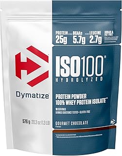 Dymatize ISO 100 Hydrolyzed Gourmet Chocolate 576g - Proteine del siero di latte idrolizzate e isolate in polvere