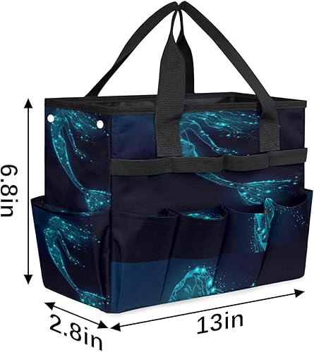 Miniatura 3 de Ocean Mermaid Garden Tool Tote Bag for Women Men Gardening Tool Storage Bags with 10 Pockets Standable Garden Home Tool Kits Organizer for Indoor