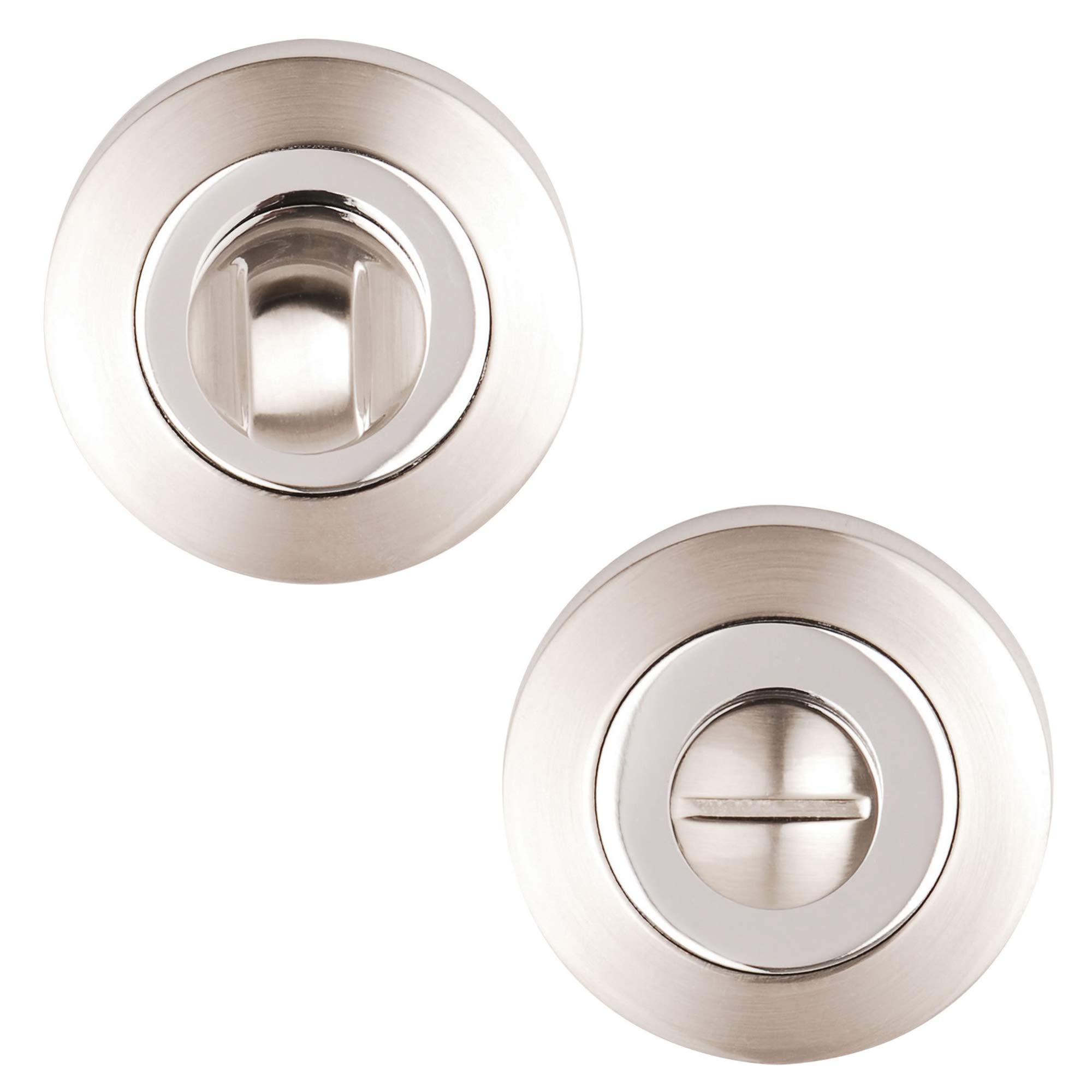 Excel Architectural Satin Nickel/Polished Chrome Bath Turn/Release (Set) - Snp/Pcp