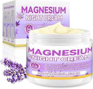 Magnesium Cream - Hydrating Magnesium Lotion for Sleep, Natural Relief for Leg Cramps, Nighttime Cream for Feet, Joint Pain & Relaxation,Safe for Kids & All Skin Types (3.5oz)