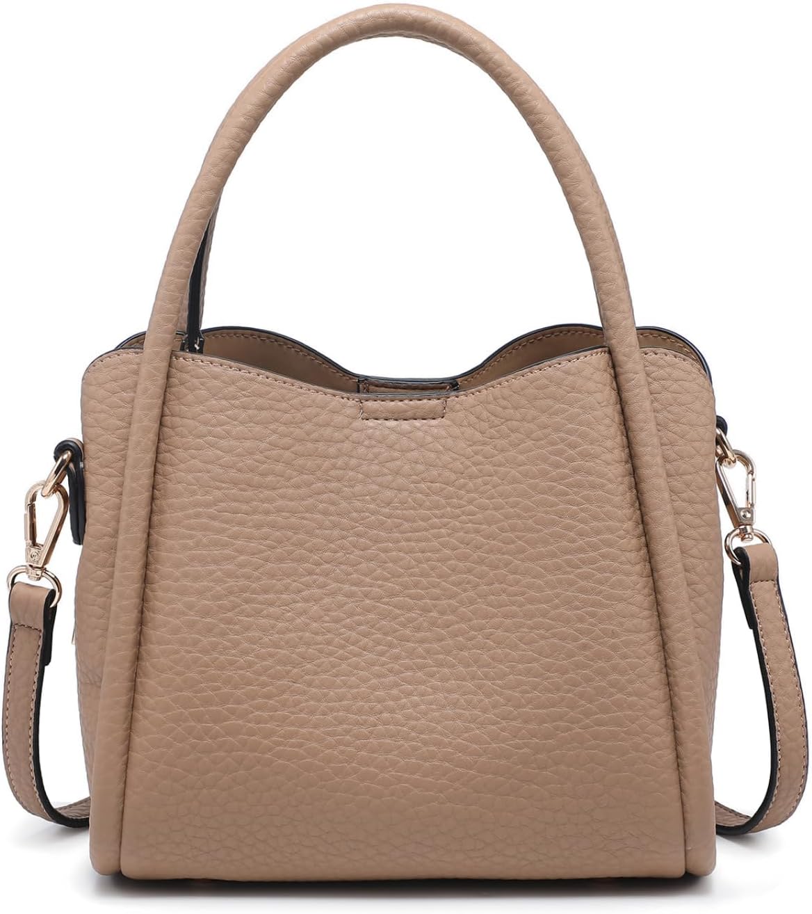 Ruby Handbags and Purses Vegan Leather Shaped Top Handle Satchel Ladies Shoulder Tote Bag Hobo Purse for Women