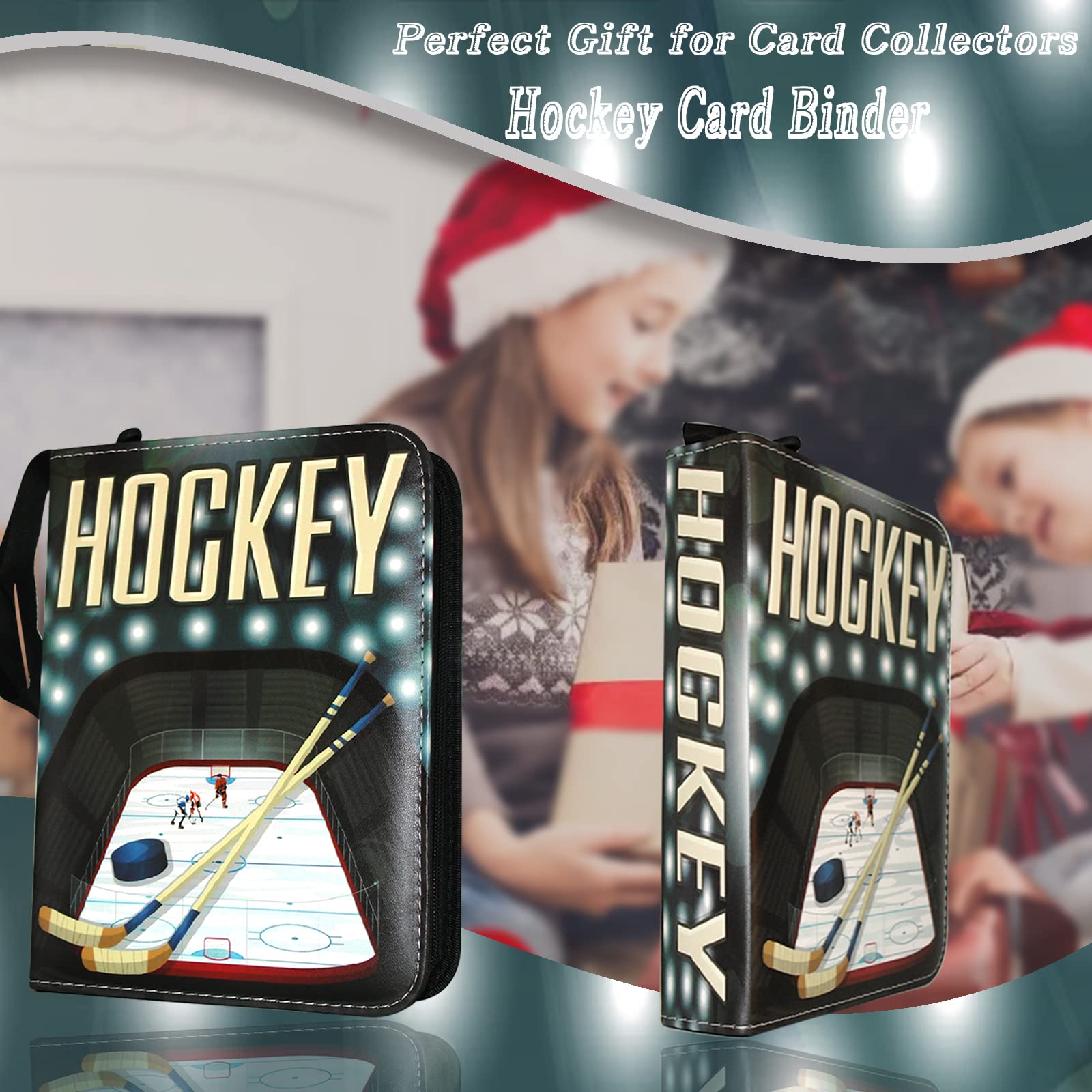 hockey card binder amazon Amazon.com: Hockey Card Binder 400 Pockets, Trading Card Binder 4 Pocket  with 50 Removable Sleeves Fits 400 Sport Cards, 3 Ring Card Holder Binder  with Zipper, Collector Storage Album : Toys & Games