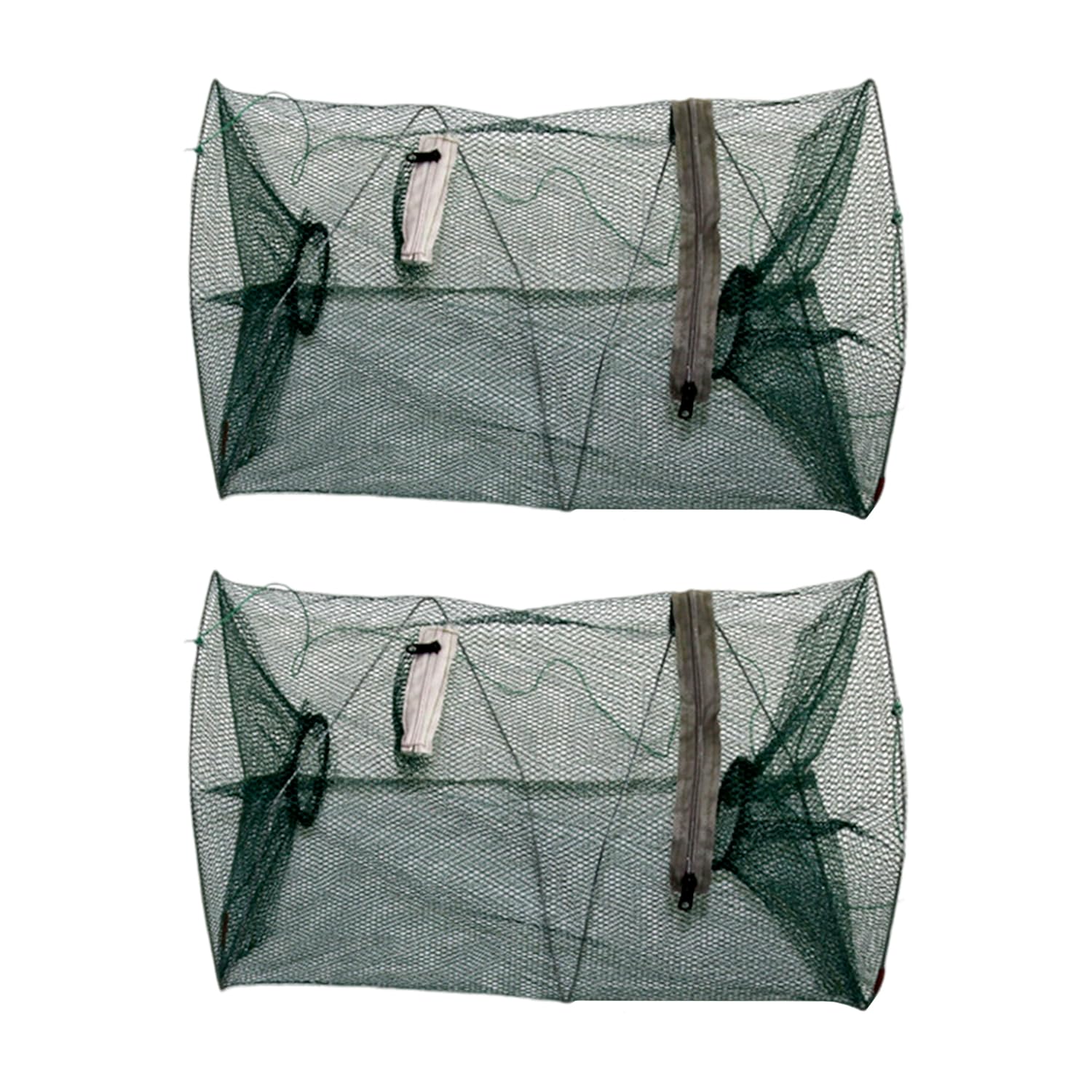 2 Pieces Of Fishing Nets, Folding Fish Traps, Square Cages, Lobster Nets, Fishing Ground Cages, Simple Fish Cages, Suitable For Fishing, Crabs And Crayfish