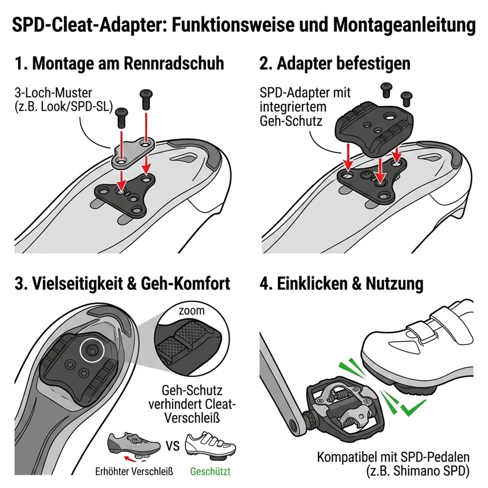 spd pedale funktionsweise Xiciki 2 Stück Kompatibel mit Shimano Plattenadapter SM-SH41, SPD Cleats Konverter, 3 Loch Plattenadapter Metall Kompatibel mit SH40, SM-SH4, Shimano SPD Cleat für Rennrad- und MTB-Pedale Sport & Freizeit Color:Pistachio Mittelalterliche Panzerhandschuhe: Massive Larp Bike Type_Gravel