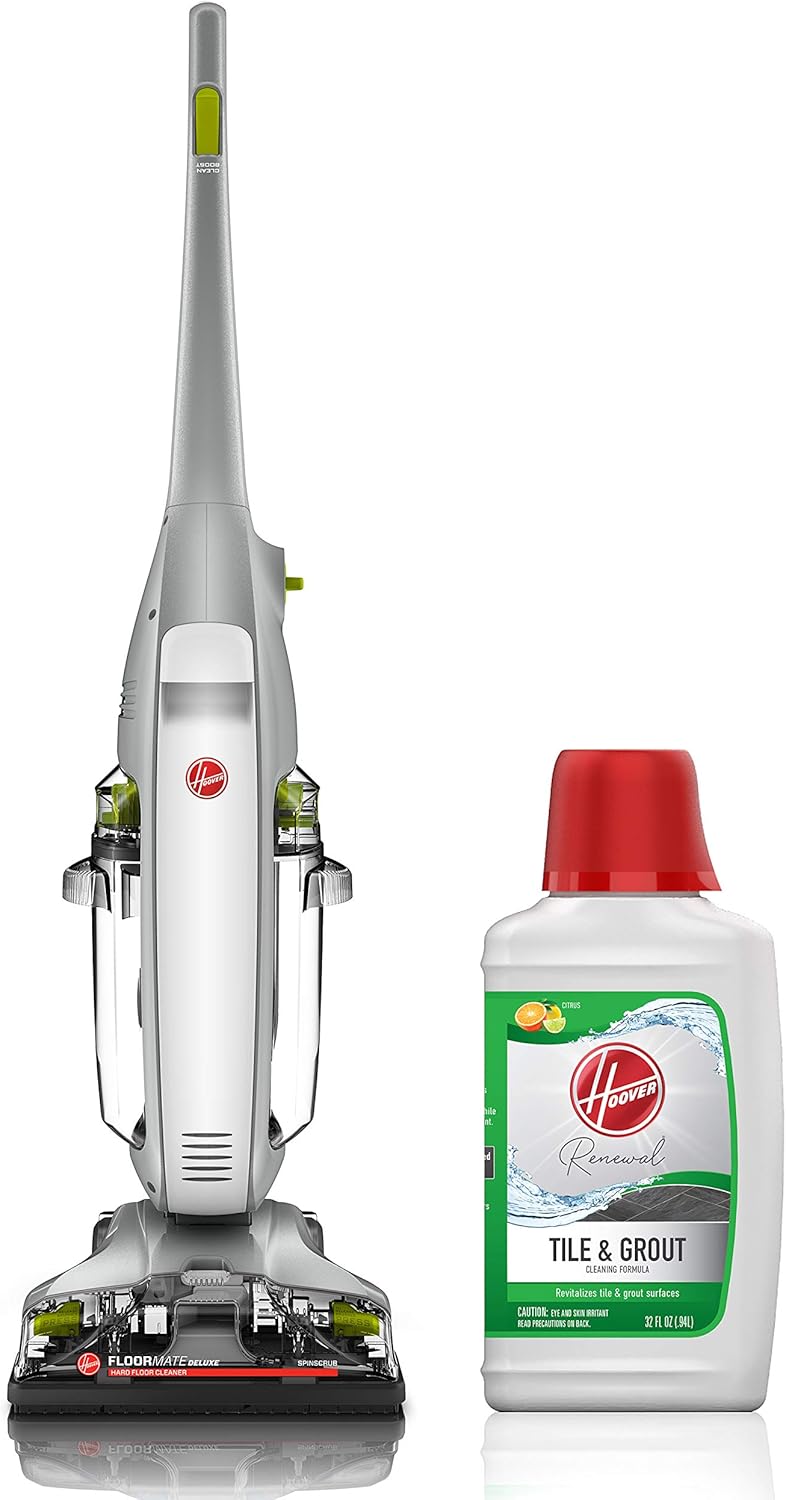 Hoover FloorMate Deluxe Hard Floor Cleaner with Tile & Grout 32oz Solution: Home & Kitchen