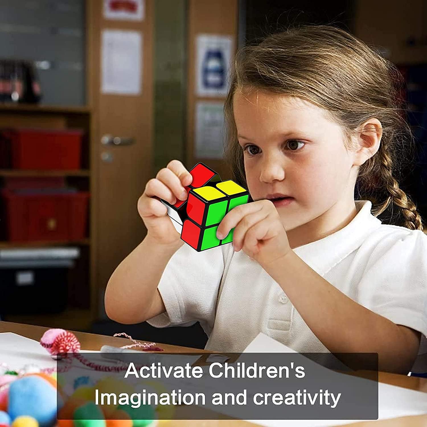 Vdealen Mini Speed Cubo Magico Magic Cube, Liso sin Pegatinas 3x3 Cubo de Velocidad Rompecabezas Regalo para En Fiestas De Niños Adolescentes