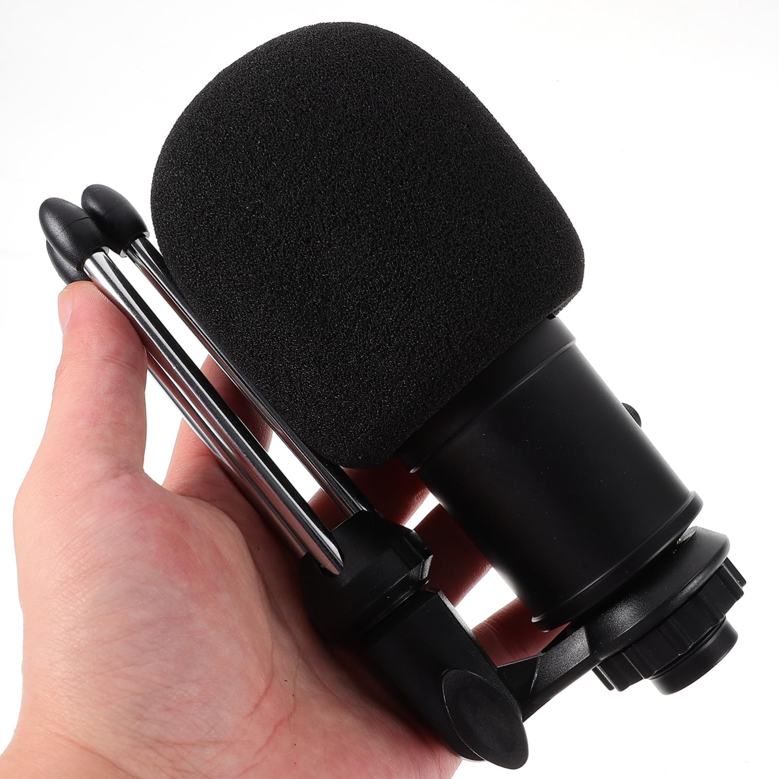 USB Kondensatormikrofon Satz Zufälliger Stil Cardioid Effizientes Schwarzes Mikrofon mit Abs Gehäuse und Stativ Einfache Bedienung für Geschäftskonferenzen und Laptop