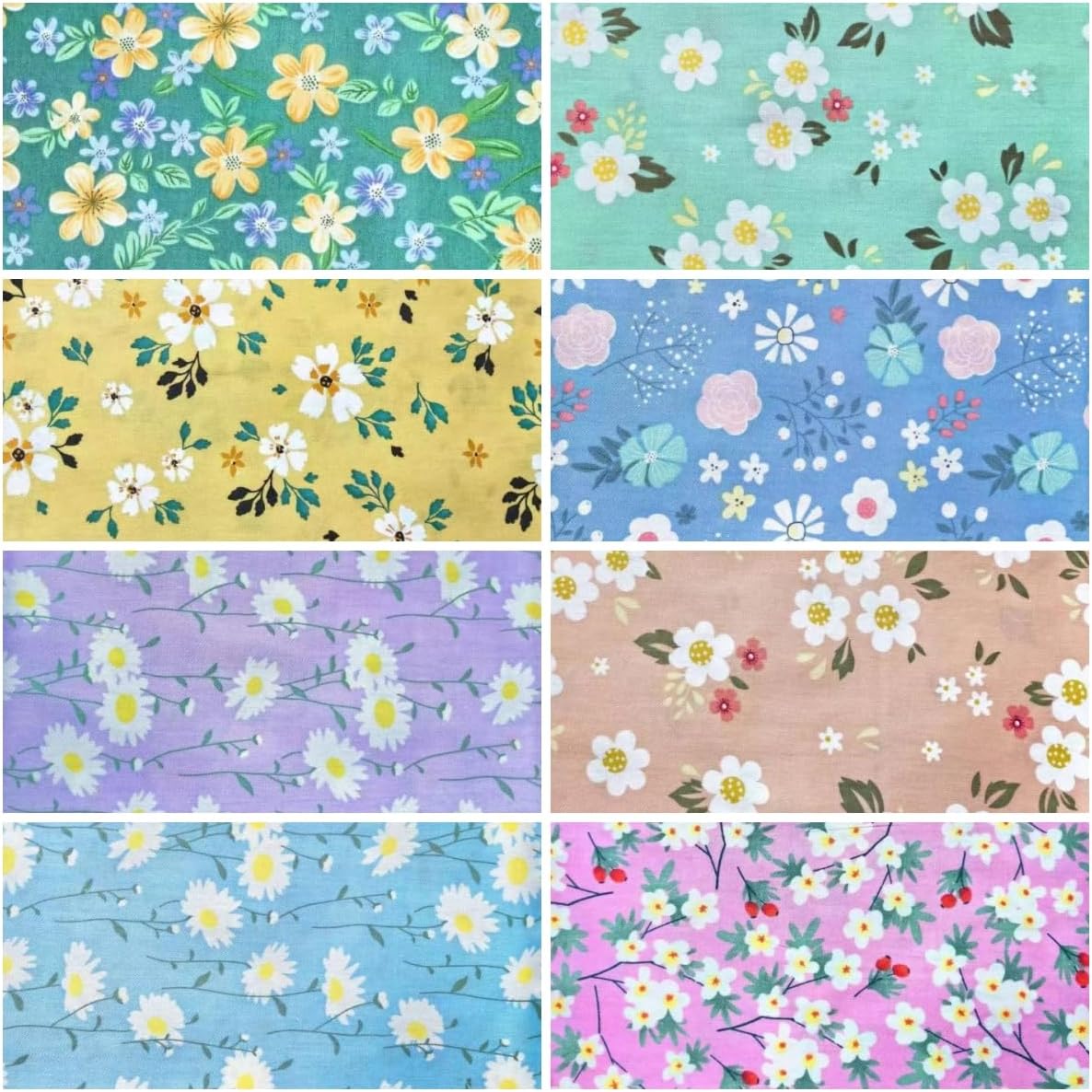 18" x 22" Fat Quarters Fabric Bundles 100% Cotton Quilting Fabric Bundles for Quilt, Sewing Project, Patchwork Precut Quilt Squares