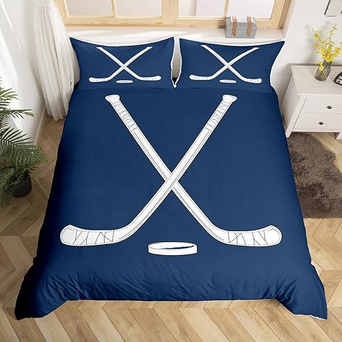 Miniatura 40 de Funda de edredón de béisbol matrimonial, juego de ropa de cama con temática de juegos de deportes de pelota para niños, funda de edredón de guantes