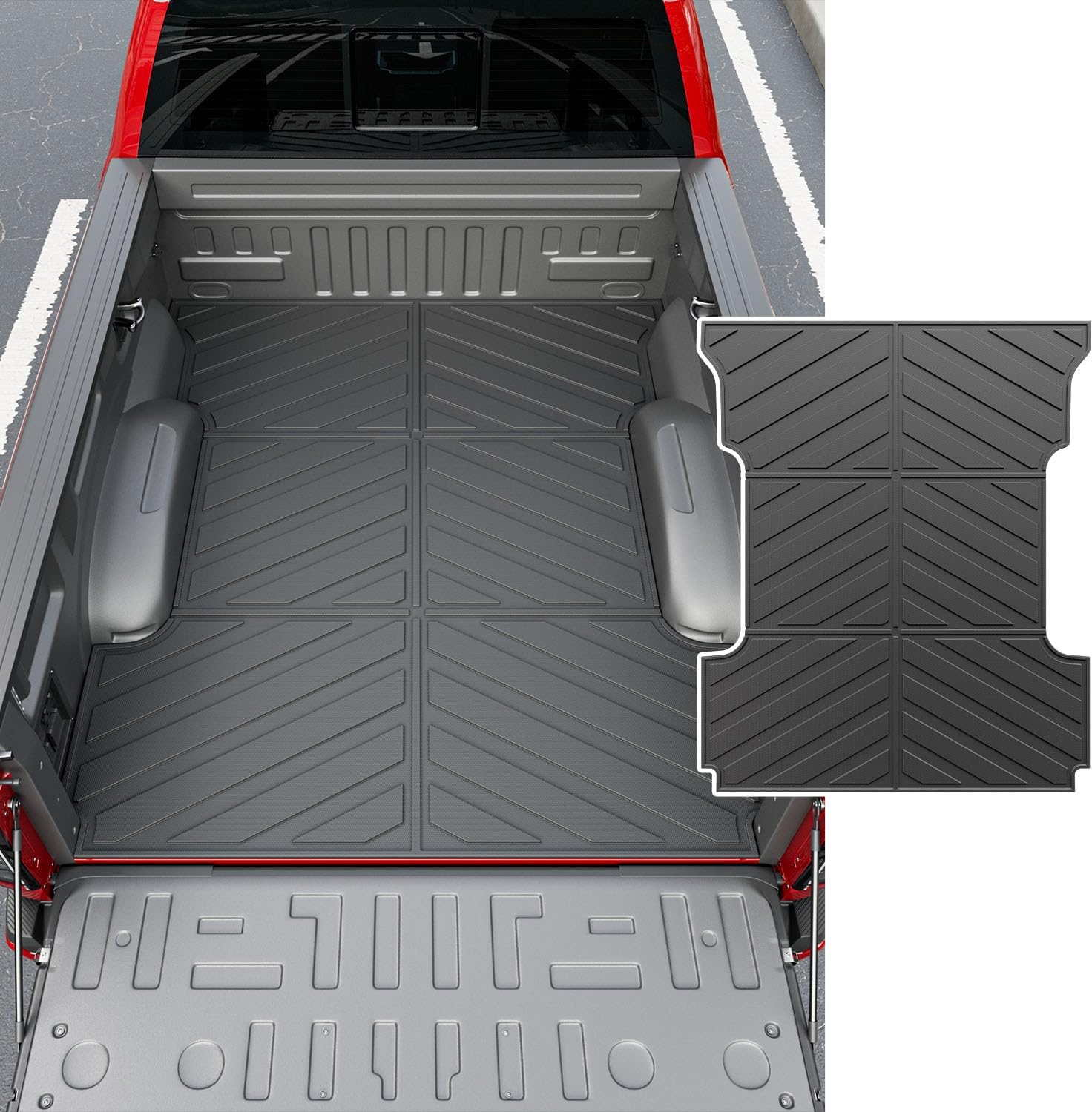 6.5Ft Bed Mat Compatible with 2015-2026 Ford F150 Truck Mat Bed Liner Replacement for 2015-2026 Ford F-150 Accessories(6.5Ft Truck Bed Mat)