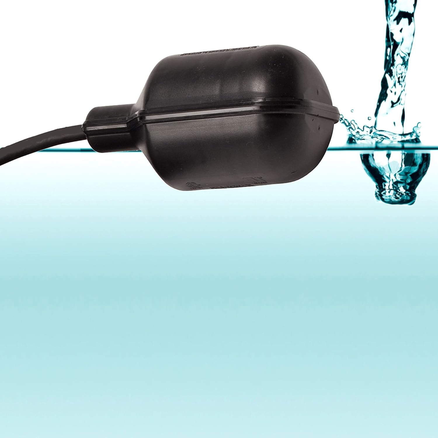 Little Giant CFST, 5 Amp, 115/230 Volt, 50/60 Hz Pump Down Control Float Switch for use with Control Panels with or without an Alarm, 20-Foot Lead Wires (Plugless), Black, 950267