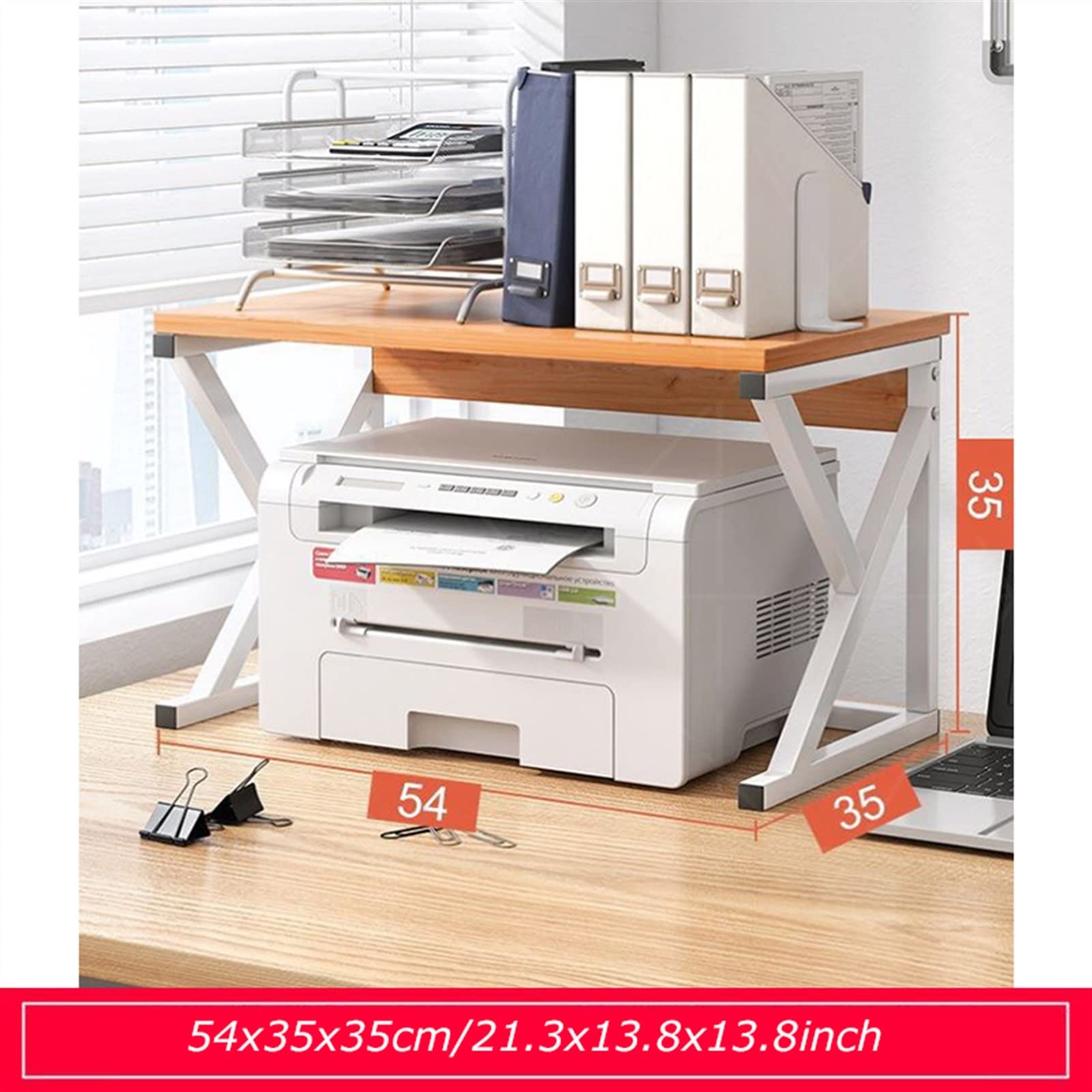 Stojak na drukarkę Drukarka stacjonarna stoi półki na deskorięce stalowe ramy ramy stojak domowy Stojak do przechowywania Dual Office Tabela drukarki (Color : A)