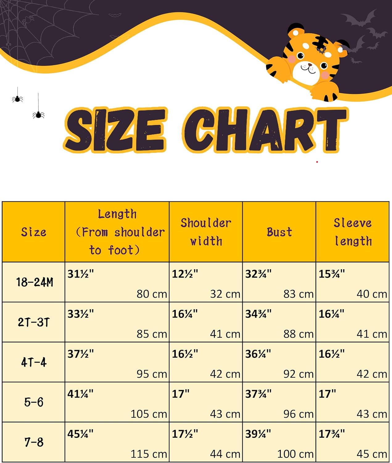 Halloween Toddler Animal Costumes for Kids Baby Boys Girls Onesie 18M-8 - Image 4