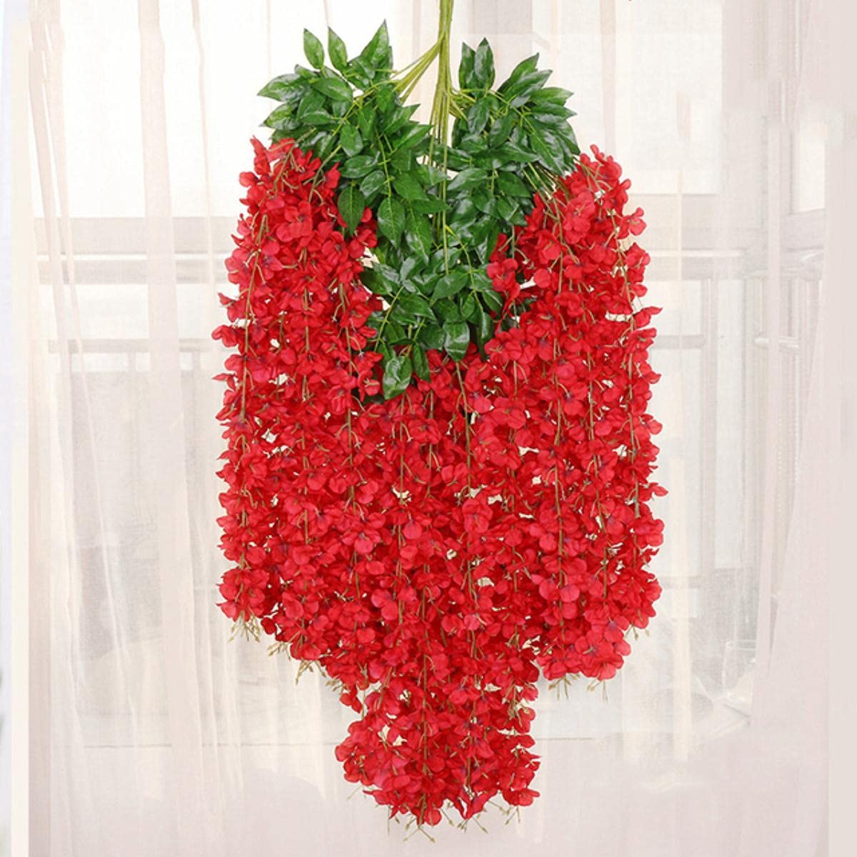 Ghirlanda Di Glicine Artificiale 2 Pezzi - Vite Fiorita In Seta E Plastica, Lunghezza 2 Metri, Rosa/Viola/Bianco Per Decorazioni Casa, Giardino, Matrimoni