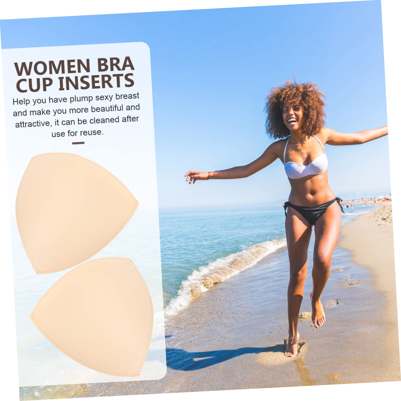 Holibanna Inserto De Almohadilla De Triangular Inserto De Traje De Baño Inserciones De Biquini Almohadillas Para Sujetador Deportivo Cinta Sujetador Esponja