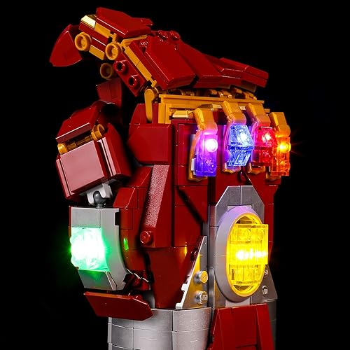 Vista 5 de BRIKSMAX Kit de iluminación LED para LEGO-76223 Nano Gauntlet – Compatible con el modelo de bloques de construcción Lego Marvel, no incluye el juego