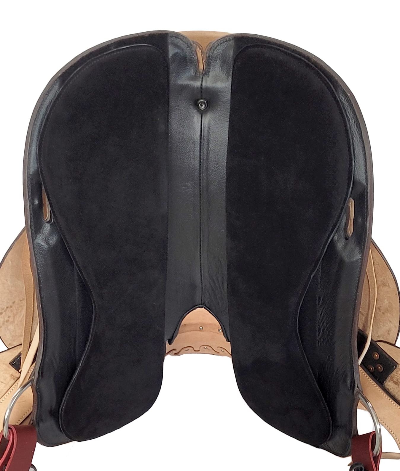 A&M Reitsport Baumloser Westernsattel Oregon aus Büffelleder NEU, wechselbares Kopfeisen, Größe:17 Zoll