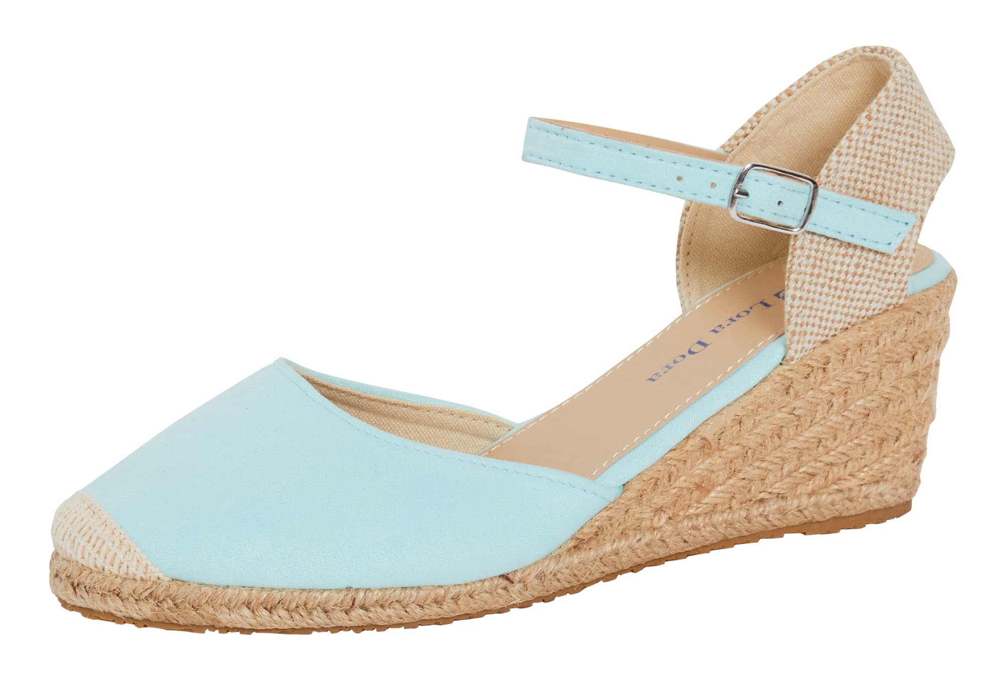 Sandals à Talons Compensés en Jute Pour Femmes, Mémoire de Forme, Slingback, Talon Moyen, Fashion Espadrilles, Bride de Cheville, Chaussures d'Été