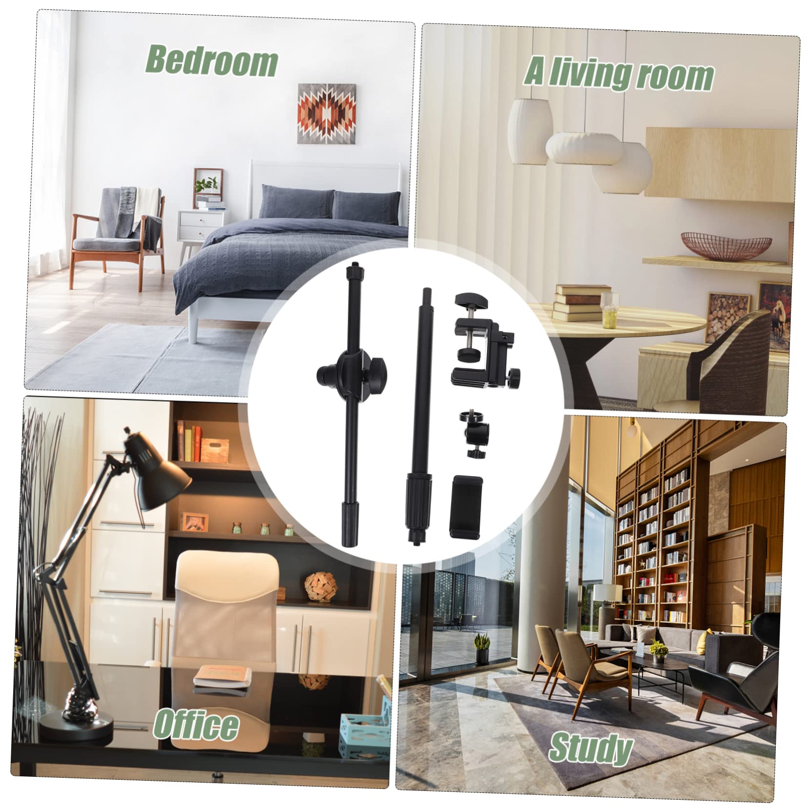 SOIMISS Soporte para Teléfono Material Abs y Metal Ajustable Brazo Articulado Largo Flexible Diseño Manos Libres y Compacto para Escritorio y Mesa
