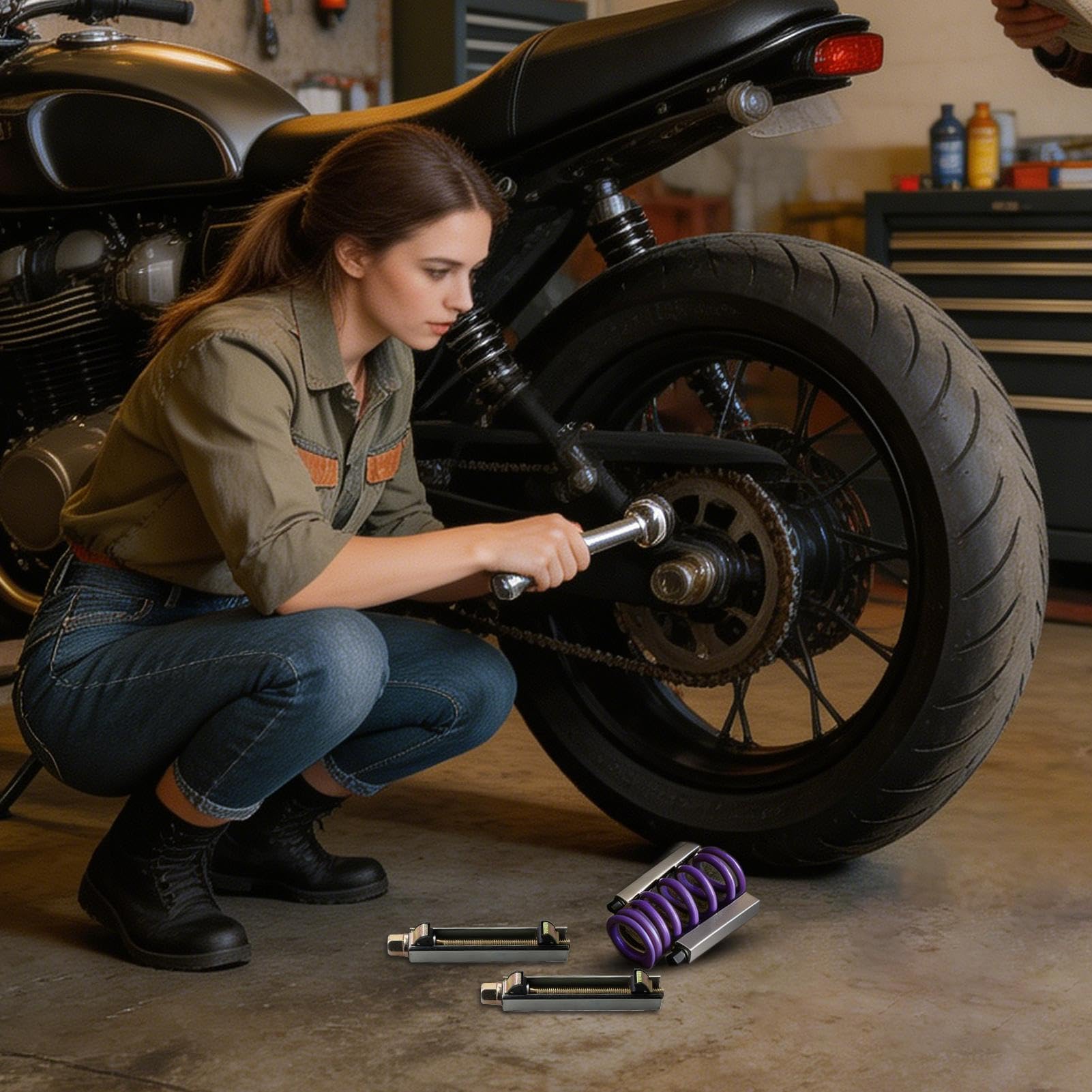 Compresor para los Muelles Antigolpes de pesado | Compresor Muelle Amortiguador Para Remolque Vehículo Recreativo Sedán Camioneta Coche Motocicleta Camión ATV