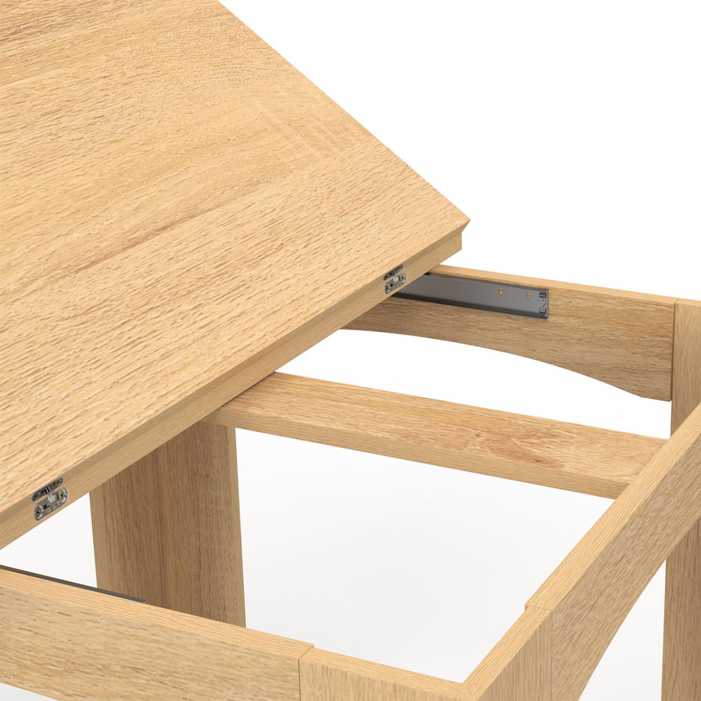IDMarket - Ausziehbarer Esstisch Rechteck DONA 4-8 Personen Buche 80-160cm
