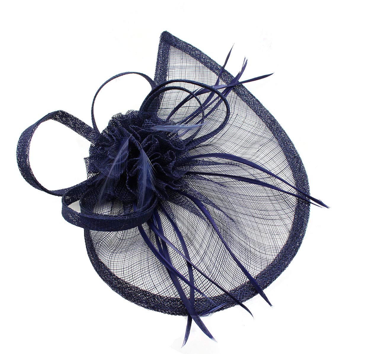 Finecy In - Ladies Wedding Races Cocktail Hat Occasion Fascinator (Navy)