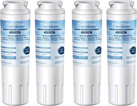 Finest-Filters UKF8001 Fridge Water Filter, Compatible with Maytag UKF8001, UKF8001P, UKF8001AXX, UKF9001, PuriClean II, Whirlpool 4396395, Filter 4, Kenmore 9006, 46-9006 4 Pack