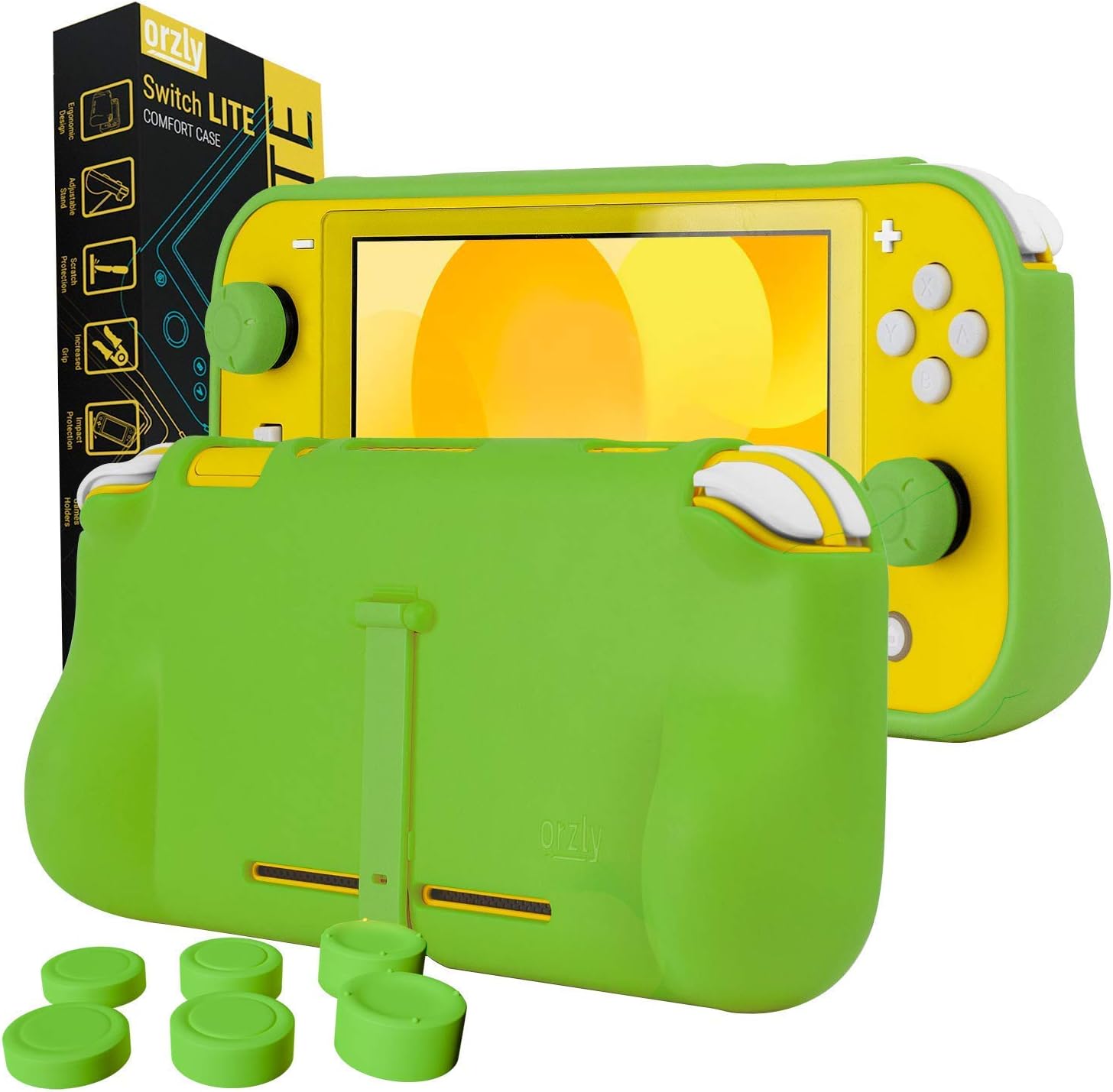 Orzly Grip Case for Nintendo Switch Lite Case with Comfort Padded